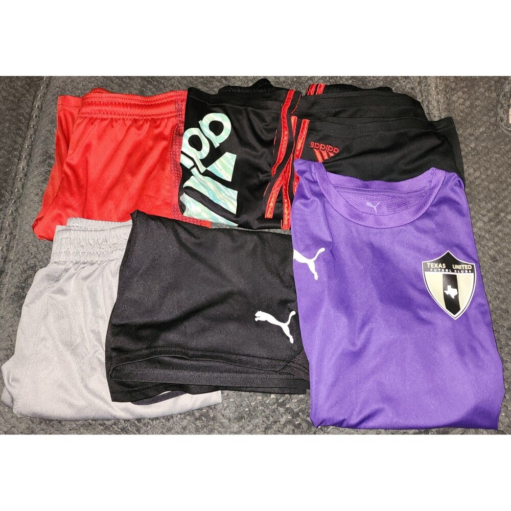 Boys Athletic Lot Adidas Shorts Jersey Bundle